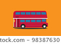 A vector illustration of a red london bus 98387630