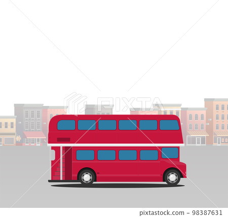 A vector illustration of a red london bus 98387631