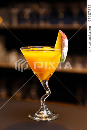 Non-alcoholic mango cocktail. Fresh mango. Indian drinks. 98387851