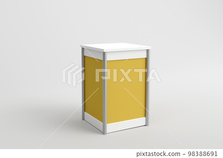 Promotion counter, Retail Trade Stand Isolated on the white background.3d render Promotion counter, Retail Trade Stand Isolated on the white background.3d render 98388691
