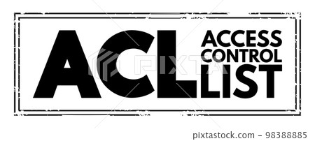 ACL - Access Control List is a list of permissions associated with a system resource, acronym concept background ACL - Access Control List is a list of permissions associated with a system resource, acronym concept background 98388885