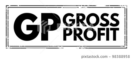 GP - Gross Profit acronym, business concept background 98388958
