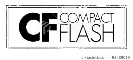 CF - Compact Flash is a flash memory mass... - Stock Illustration ...