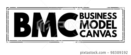 BMC Business Model Canvas - strategic management template used for developing new business models and documenting existing ones, acronym text concept stamp BMC Business Model Canvas - strategic management template used for developing new business models and documenting existing ones, acronym text concept stamp 98389192