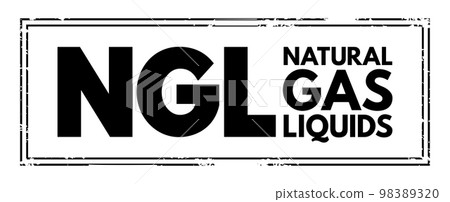 NGL Natural Gas Liquids - same family of molecules as natural gas and crude oil, composed exclusively of carbon and hydrogen, acronym text stamp NGL Natural Gas Liquids - same family of molecules as natural gas and crude oil, composed exclusively of carbon and hydrogen, acronym text stamp 98389320