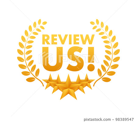 Review us User rating concept. Review and rate us stars. Business concept. Vector illustration. 98389547