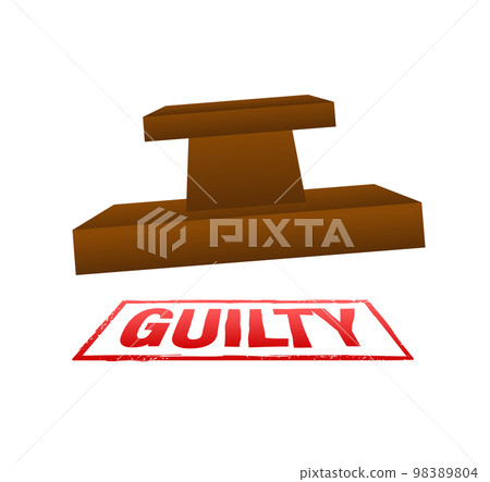 Grunge rubber stamp. Stamping Guilty. Vector stock illustration. Grunge rubber stamp. Stamping Guilty. Vector stock illustration. 98389804