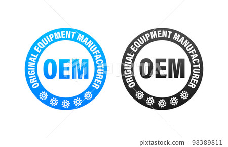 OEM - Original Equipment Manufacturer. Vector stock illustration. OEM - Original Equipment Manufacturer. Vector stock illustration. 98389811