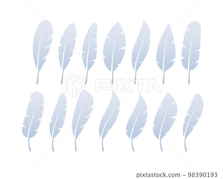 Bird Feather. Quill feather silhouette icon. Vector stock illustration Bird Feather. Quill feather silhouette icon. Vector stock illustration 98390193