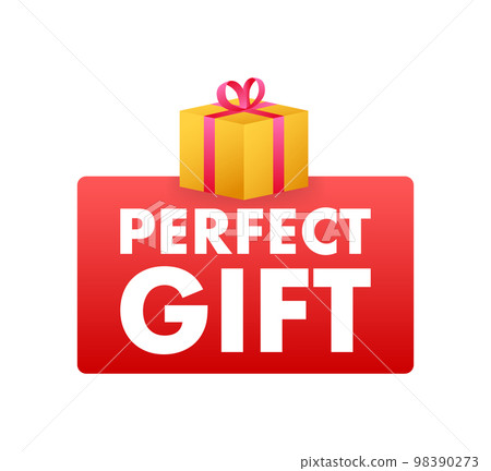 The perfect gift label. Price tag. Vector stock illustration. 98390273
