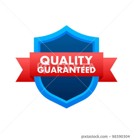 Quality guaranteed. Check mark. Premium quality symbol. Vector stock illustration. Quality guaranteed. Check mark. Premium quality symbol. Vector stock illustration. 98390304