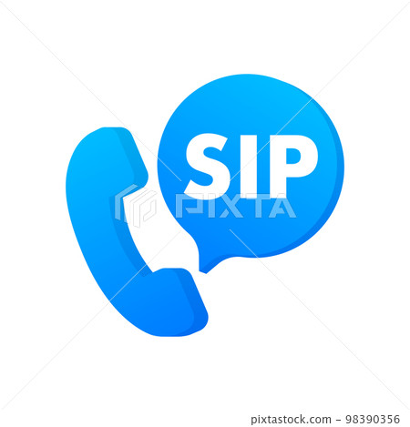 Sip call icon, sign, label. Vector stock...-插圖素材 [98390356] - PIXTA圖庫