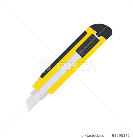 Stationery knife. Hand tools sign, label. Vector stock illustration Stationery knife. Hand tools sign, label. Vector stock illustration 98390371