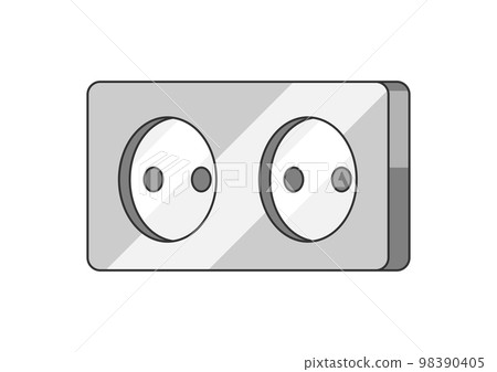 Illustration of power socket. Electrical lighting equipment. Industrial or business image. Icon for website and shop. 98390405