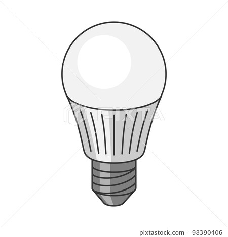 Illustration of light bulb. Electrical lighting equipment. Industrial or business image. Icon for website and shop. 98390406