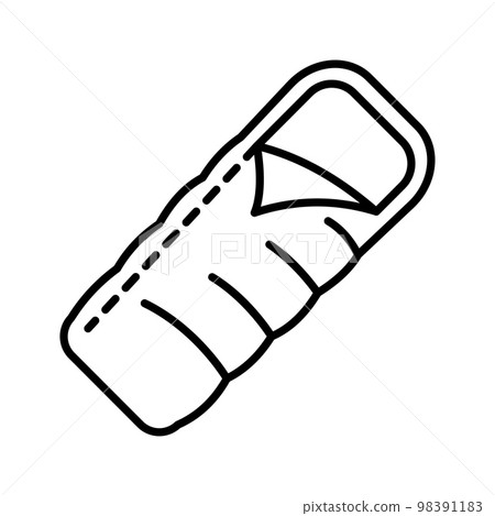 Sleeping bag icon. Pictogram isolated on white background. Sleeping bag icon. Pictogram isolated on white background. 98391183