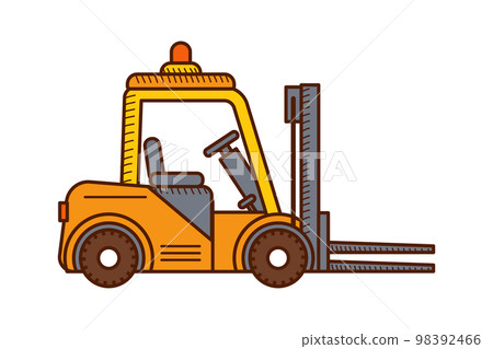 Forklift icon. Loader isolated on white background Forklift icon. Loader isolated on white background 98392466