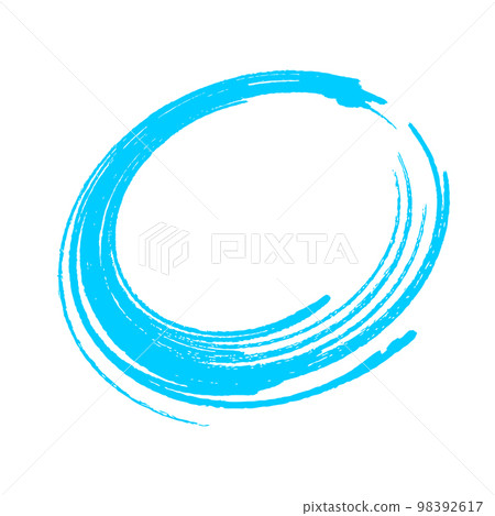 Whirl Design Element. Abstract Brush Stroke Oval Shape. 98392617