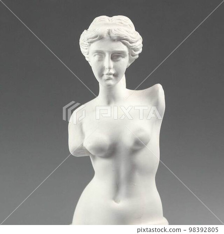 Torso to the waist of a woman plastic figurine white color 98392805
