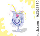 Vector illustration of cocktails. fresh cold jellyfish cocktail 98392850