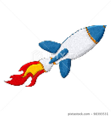 Rocket  8 bit  icon 98393531