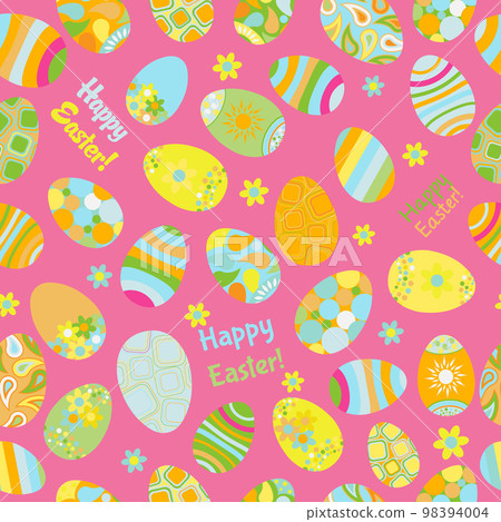 Seamless multicolored pattern of Easter eggs Seamless multicolored pattern of Easter eggs 98394004