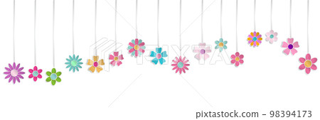 Hanging paper flowers Hanging paper flowers 98394173