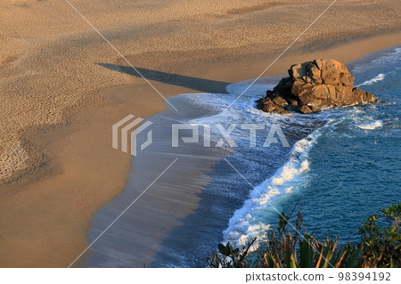 冬季眺望桂濱海水浴場（高知縣高知市） 98394192