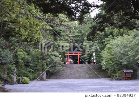 清晨的霧島神社鳥居 清晨的霧島神社鳥居 98394927