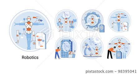 Robotic industrial smart manufacture equipment, remote controlled programmable manufactured unit 98395041