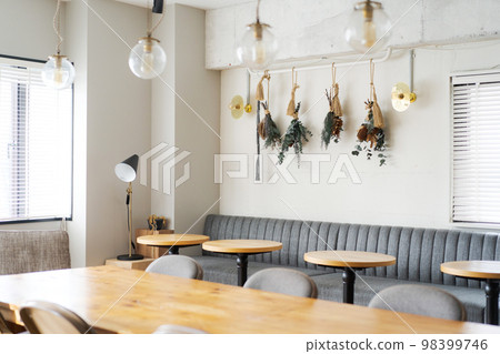 Inside a stylish cafe 98399746
