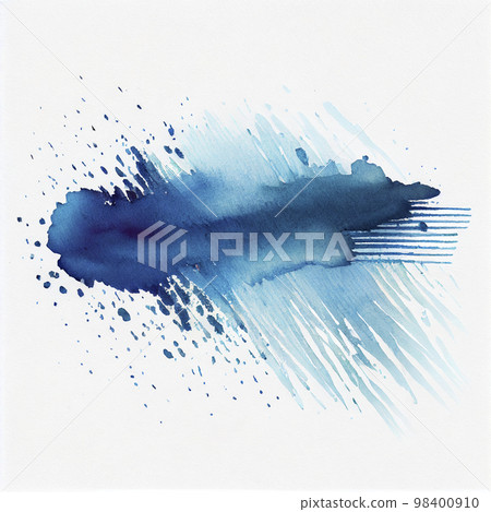Image material: Abstract blue watercolor brush strokes 98400910