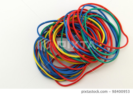 Colorful background rainbow colors rubber bands loom Colorful background rainbow colors rubber bands loom 98400953