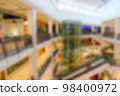 Blurred background of shopping mall center. People shopping in department store. 98400972