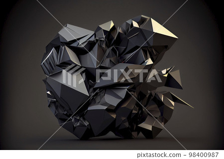 Image material: Abstract beautiful black 3DCG image Image material: Abstract beautiful black 3DCG image 98400987