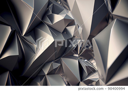 Image material: Abstract beautiful silver 3DCG image 98400994