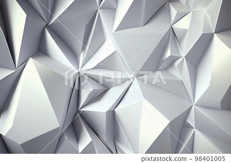 圖片素材：抽像美麗的白色3DCG圖像 98401005