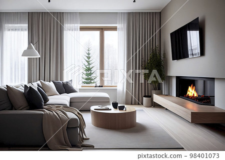Image material: Image of a stylish living room 98401073