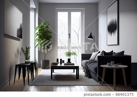 圖像材料：現代客廳的圖像 98401375