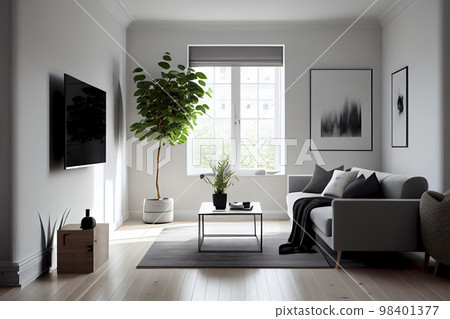 圖像材料：現代客廳的圖像 98401377