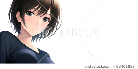Girl with short hair 98401888