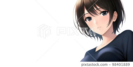Girl with short hair 98401889