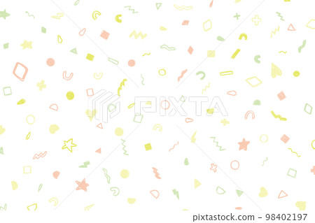 Girly memphis background material written with a pen 98402197