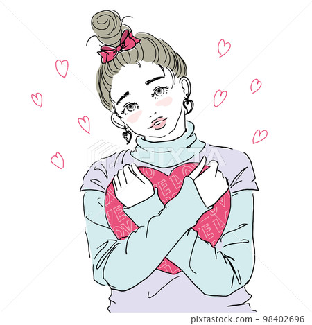 一個有情人節心的女孩 98402696