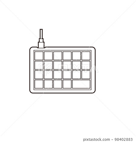 Illustration of one-handed keyboard Illustration of one-handed keyboard 98402883