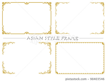 Asian style frame 13 (gold) 98403546