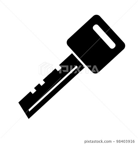 房間鑰匙剪影圖標。岩石。向量。 98403916