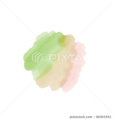 Watercolor treatment green and pink spring color 98403942