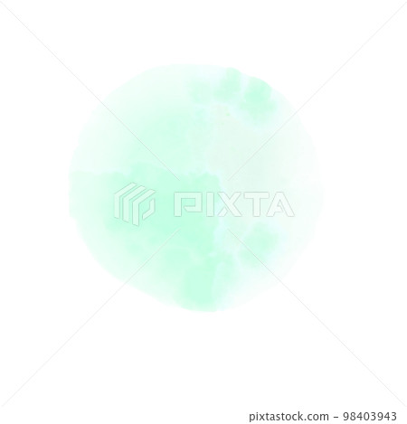 Watercolor treatment round green 98403943