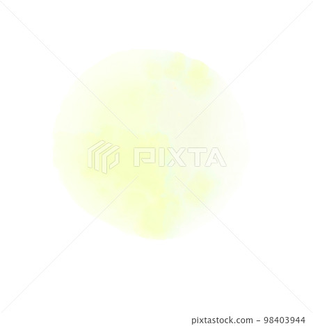 Watercolor treatment circle yellow Watercolor treatment circle yellow 98403944